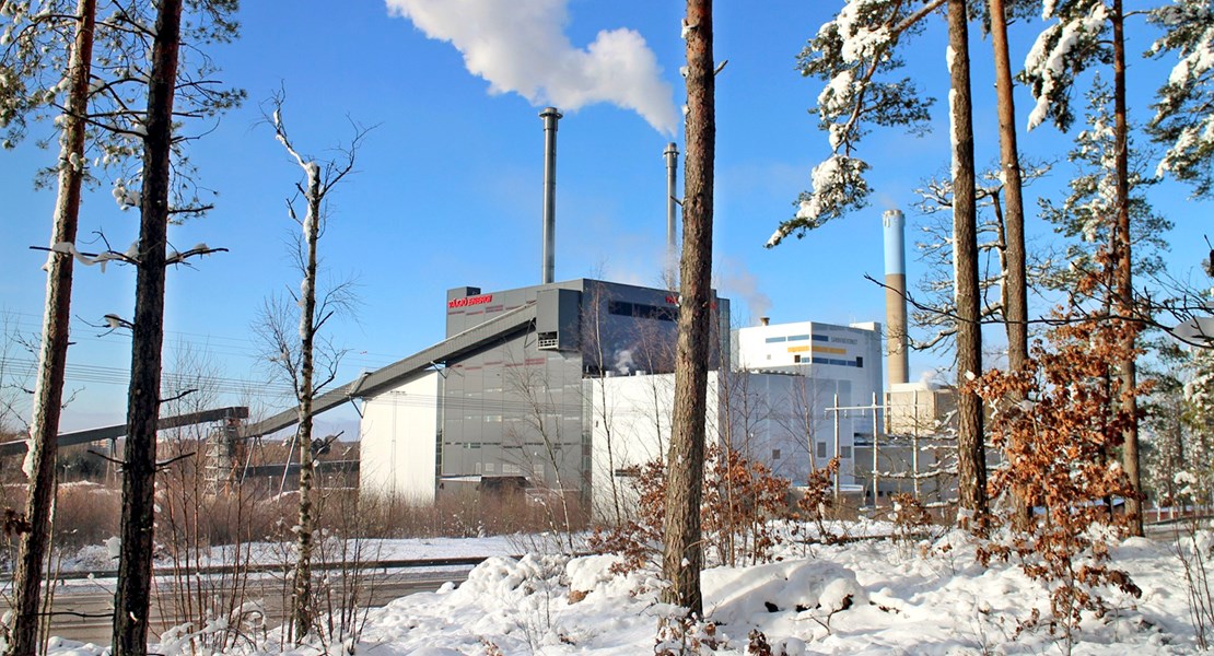 Sandviksverket i Växjö med en snötäckt miljö